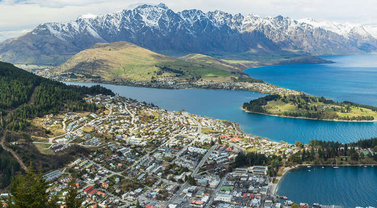 Queenstown aerial view