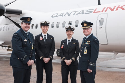 Australian Air Force Cadets at Qantas Group Pilot Academy