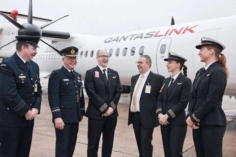 Australian Air Force Cadets at Qantas Group Pilot Academy