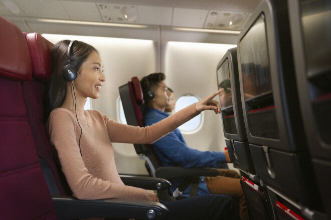 カンタス航空　エンターテイメントとアプリ