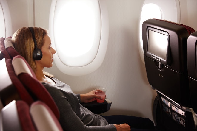 Couple sitting in Economy