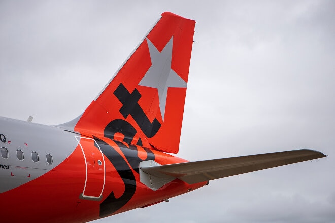 Jetstar aircraft tail