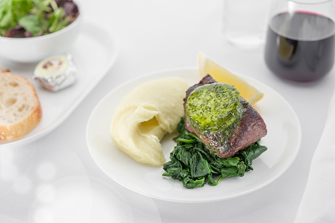 Comida de clase Ejecutiva en vuelos nacionales 