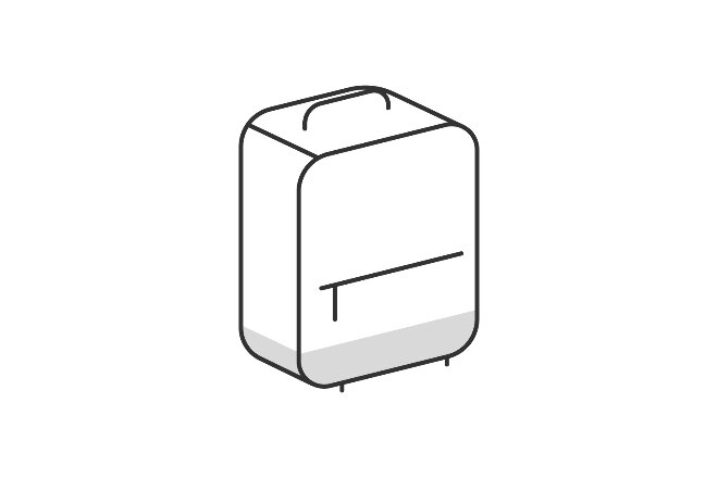 Sketch of a small suitcase