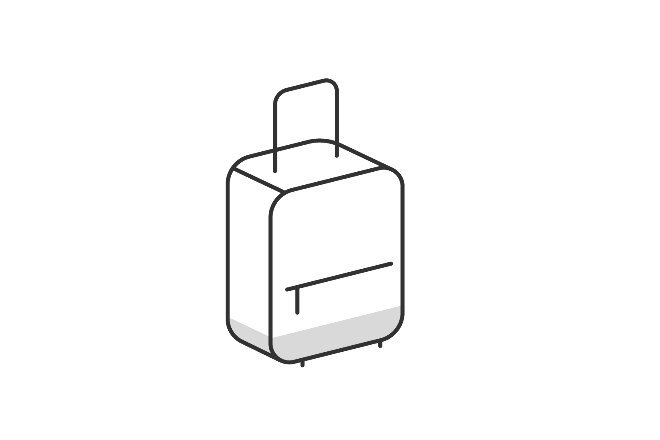 Sketch of a small suitcase