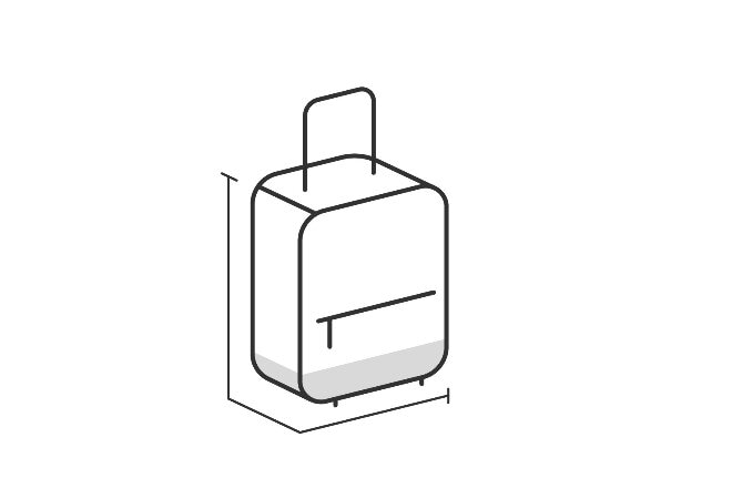 Sketch of a small suitcase