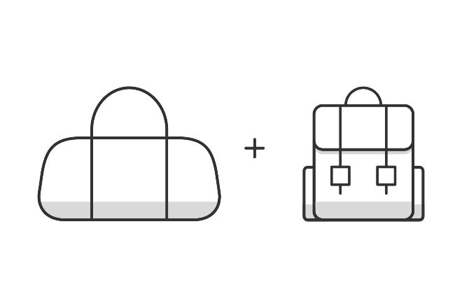 Sketch of two small bags