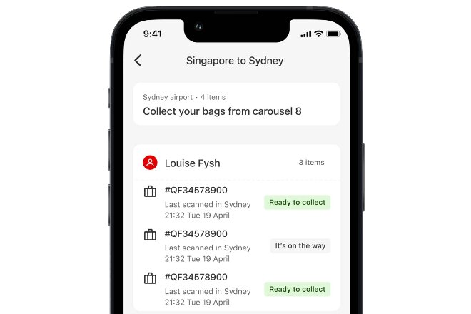 Baggage tracking app