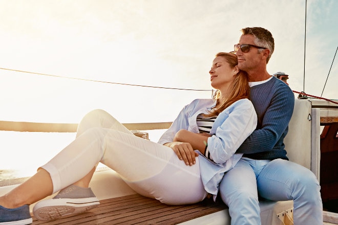 Couple on a boat