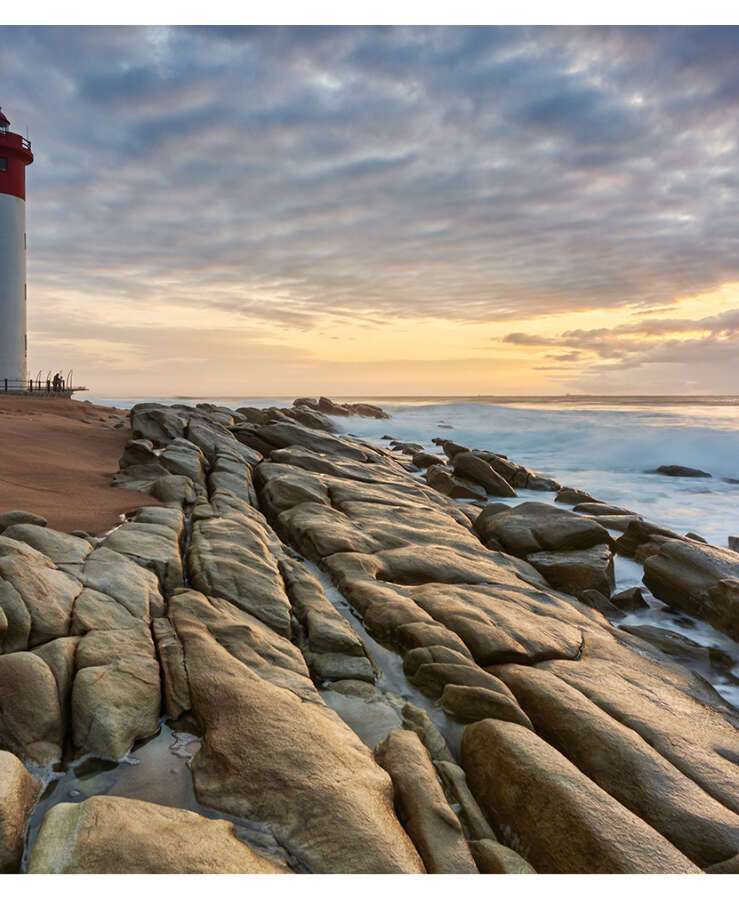 Durbin lighthouse at sunset, South Africa