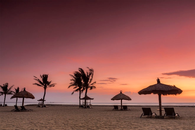 sunset at Nusa Dua beach