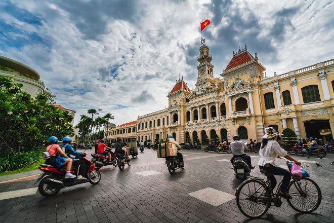 Ho Chi Minh motorbikes on street