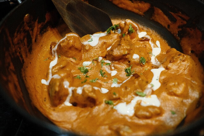 Butter chicken indian food