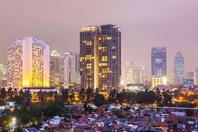 Jakarta city at night