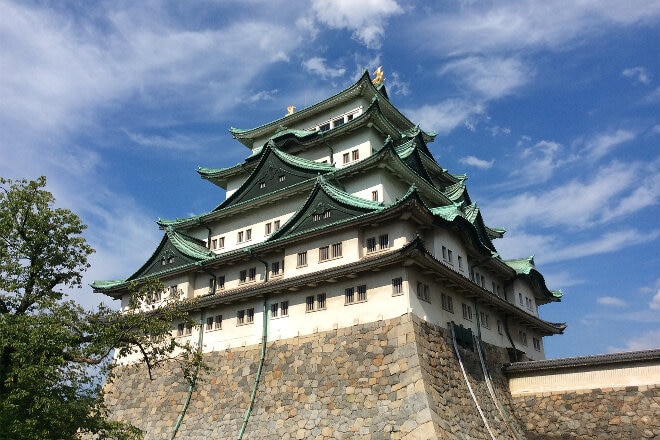 Nagoya teple and blue sky