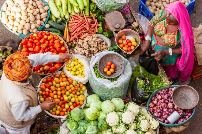 Vegetable stall, Pushkar, Rajasthan State, India