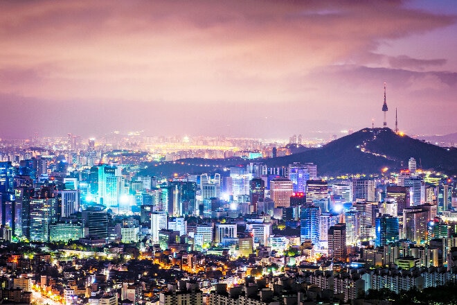 City of Seoul at night