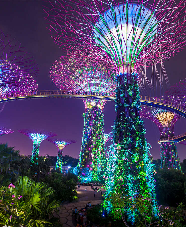 Singapore marina bay sands at night