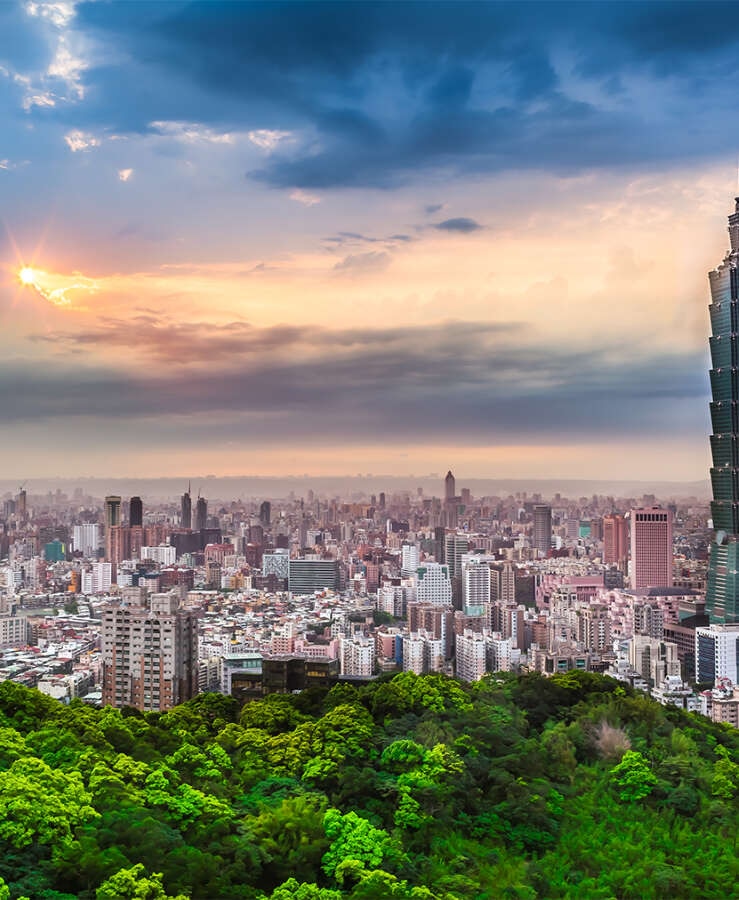 Taipei City View at Evening