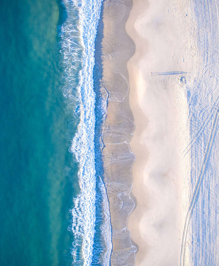 Aerial view of Burleigh Heads beach