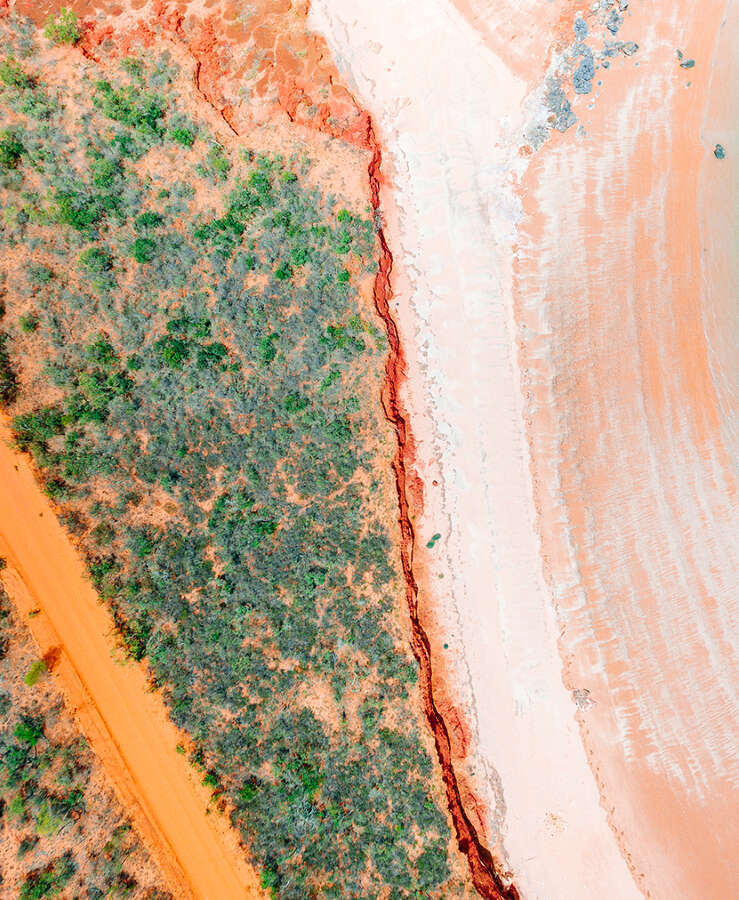 Aerial view of Broome beach