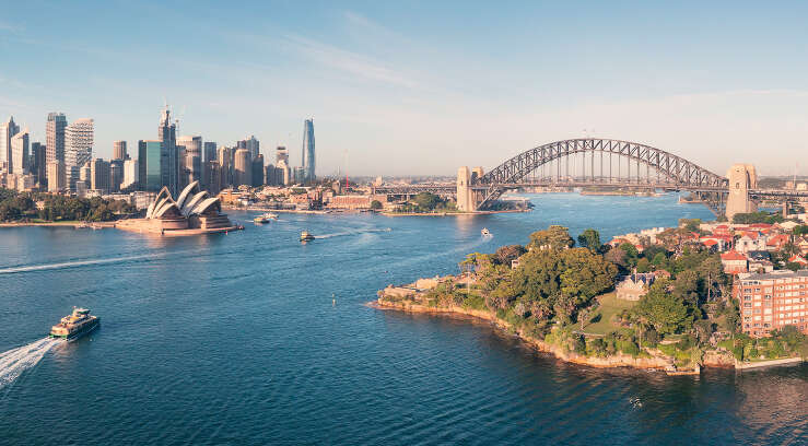 Aerial view of Sydney Harbour