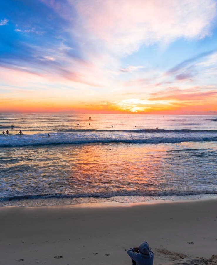 Sunrise at Burleigh Heads on the Gold Coast, Queensland Australia