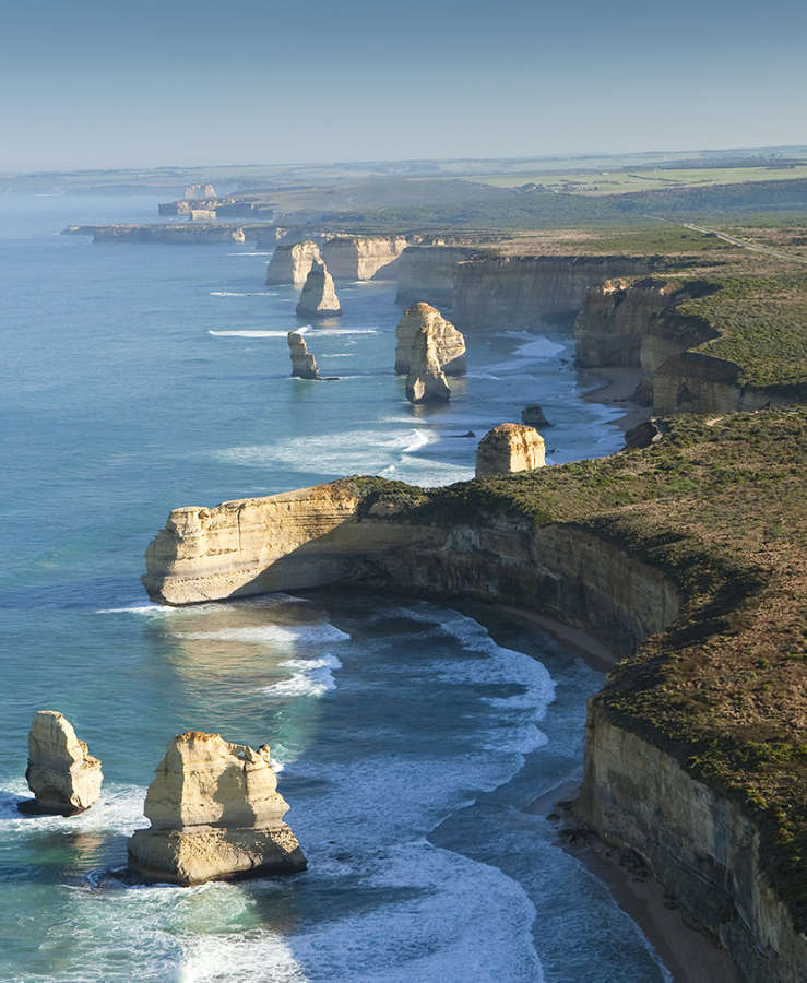 Cliffs along the great ocean road