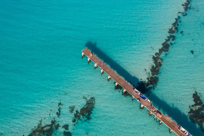 Jetty over water on Kangaroo Island