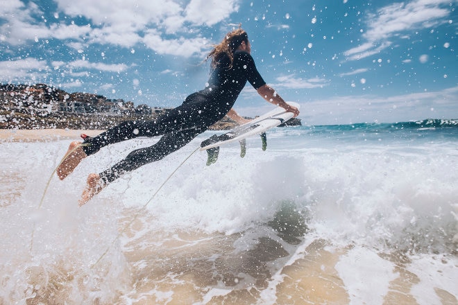 Surfer at Bondi Beach