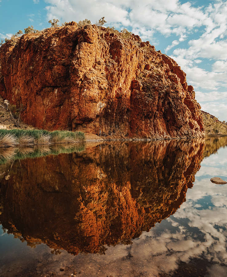 Reflections at Glen Helen Gorge