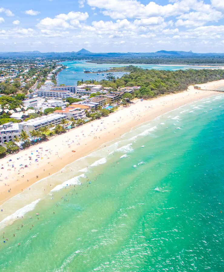 Queensland Sunshine Coast Noosa Beach Aerial