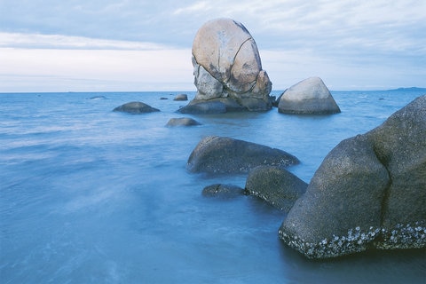 rocks on waters edge