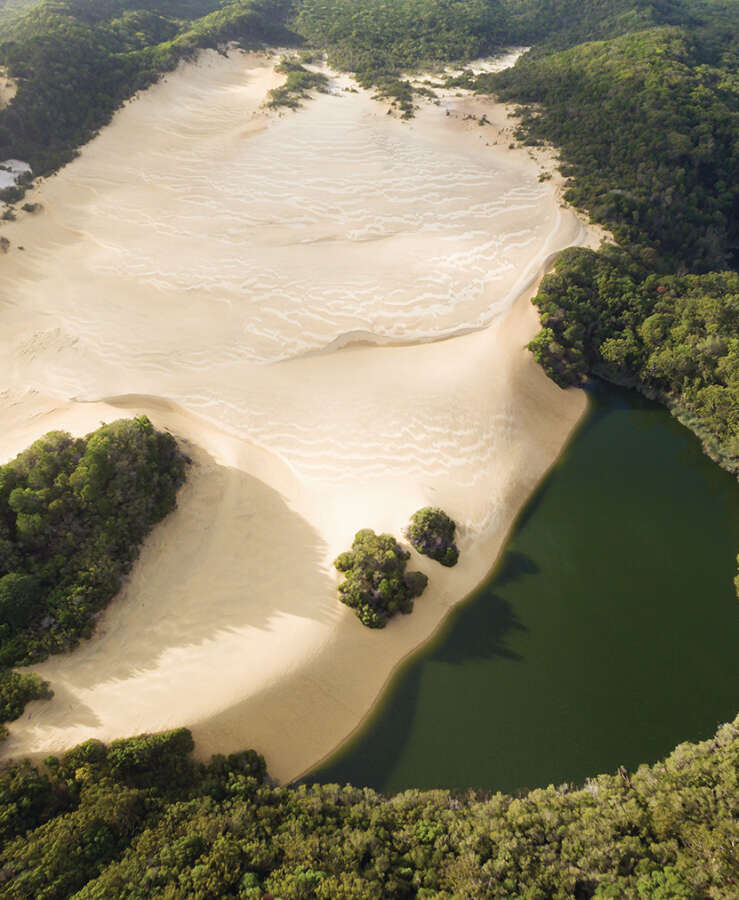 Aerial view of Lake Wabby