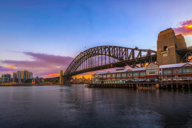 Sydney harbour at dawn