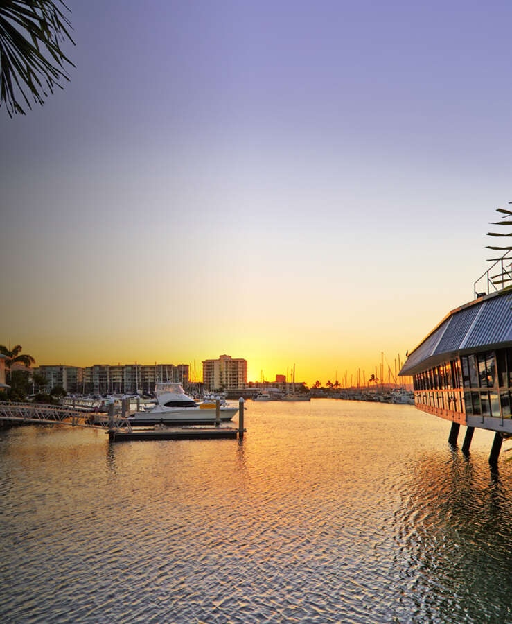 Townsville city at sunset