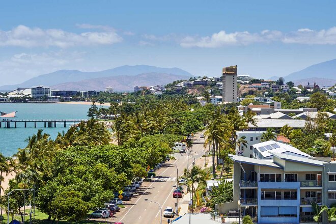 Townsville main street and water