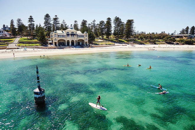 Aerial view Cottesloe beach in Perth