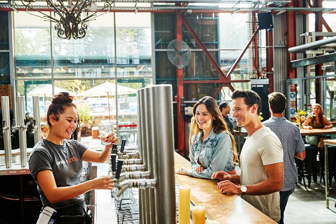 Customers ordering a drink at Freemantle bar