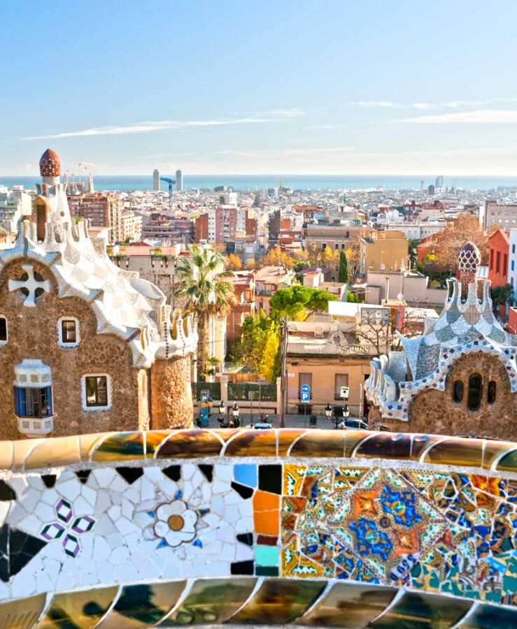 Gaudi park overlooking the city.