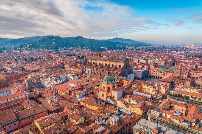 Bologna city view