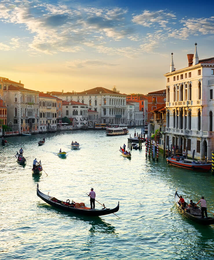 Grand Canal in Venice at Sunset