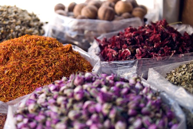 Spice souk coloured spices 