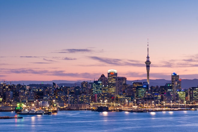 auckland at dusk