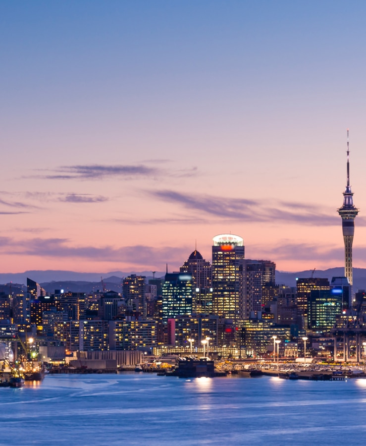 Auckland city dusk