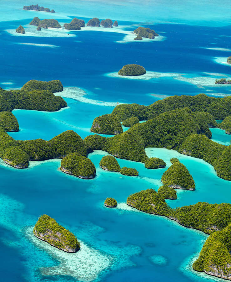 Palau islands from above