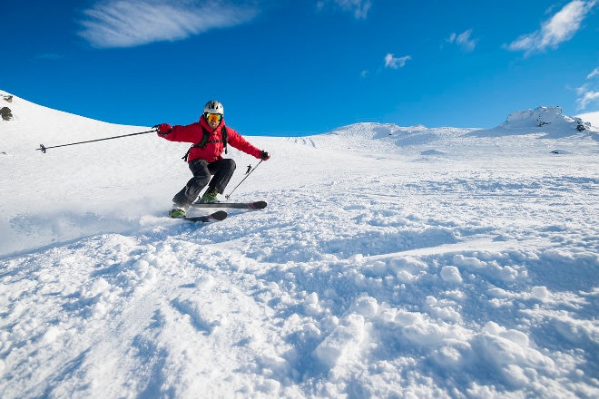 Skiier at Cardrona 