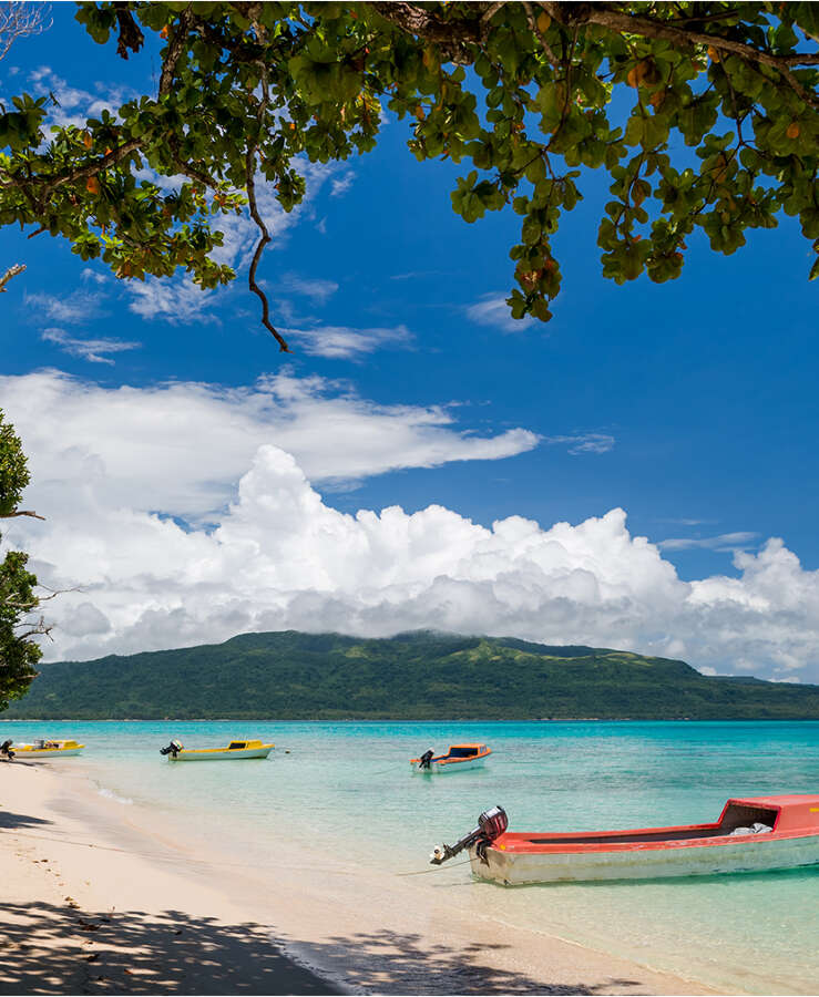 Seascape at the beach of Pele island