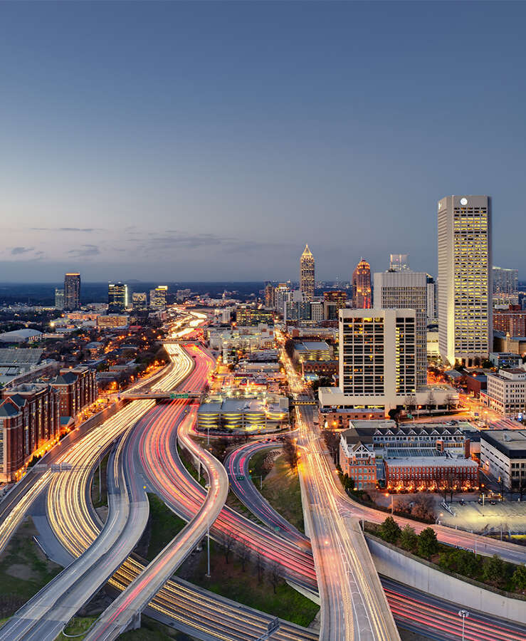 Atlanta Georgia Skyline Highway, USA