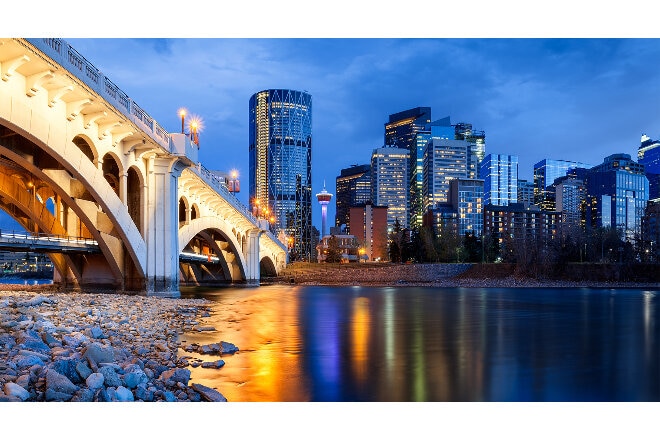 Calgary water and bridge